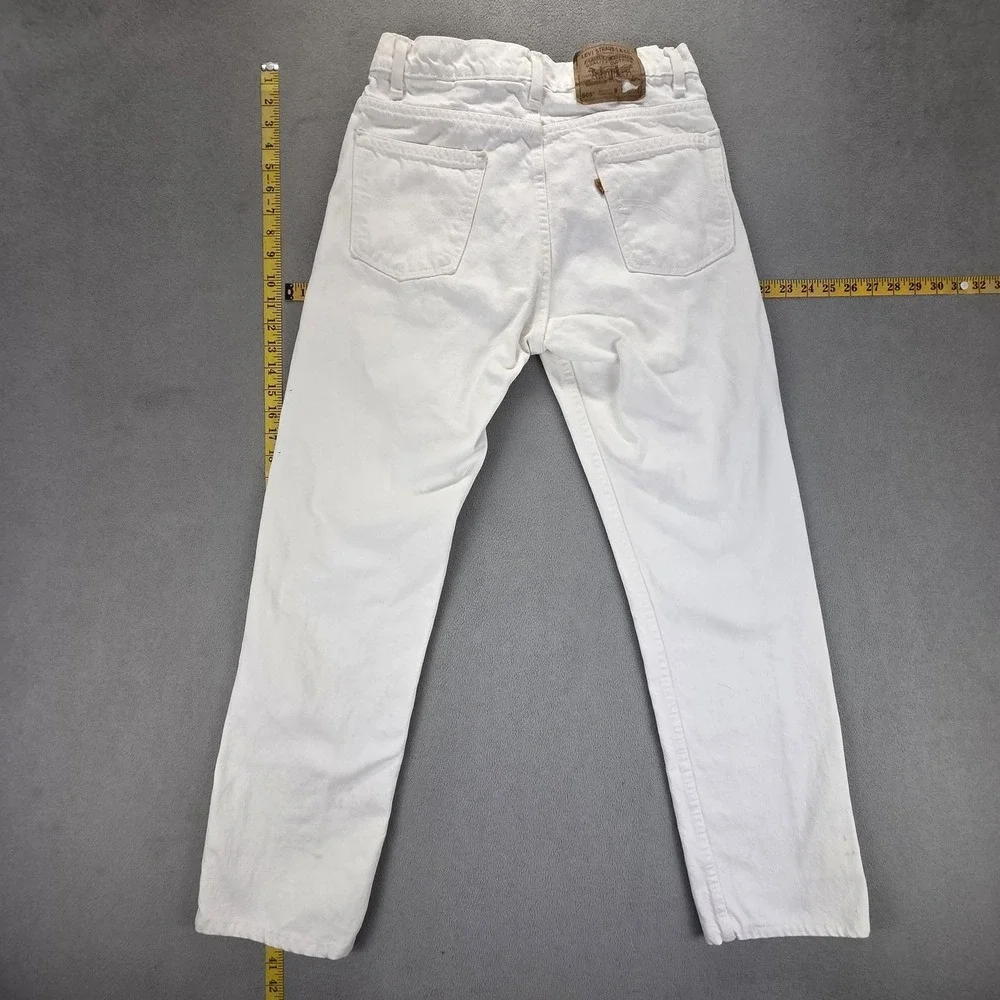 VTG Levis 505 Jeans Mens White Made‎ In USA Fits 27x29